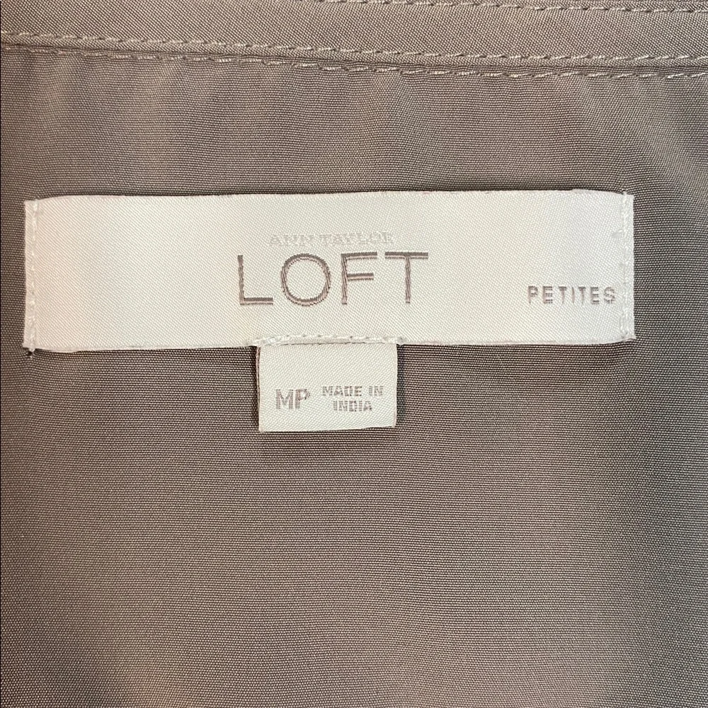 Ann Taylor Loft Satin Brown Sleeveless Top with Cream Sequins Size MP - Picture 6 of 9